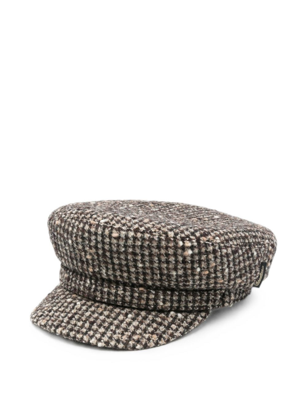 Cappello baker boy in tweed Brest in marrone 