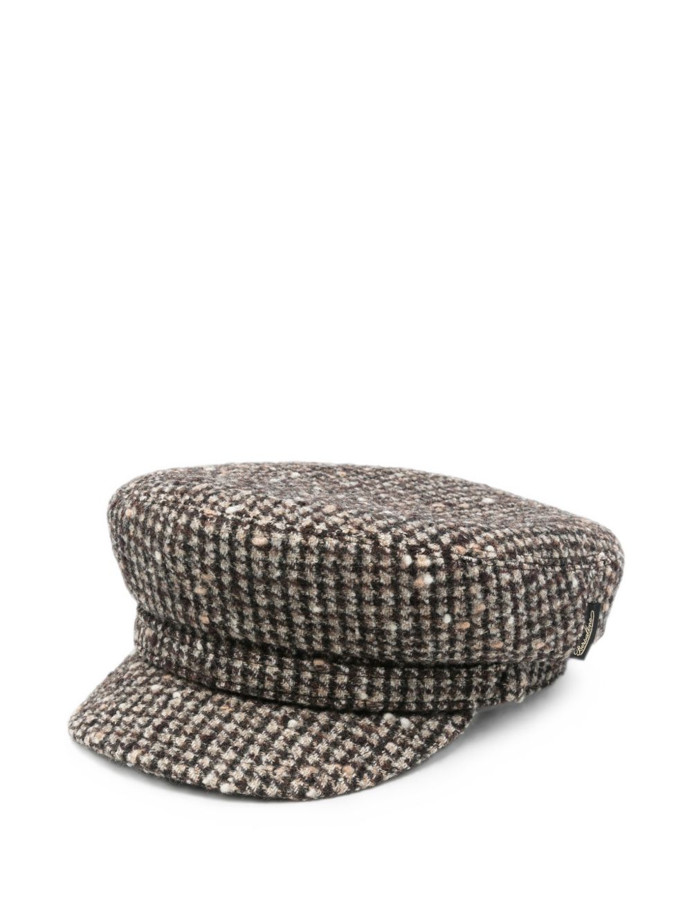 Cappello baker boy in tweed Brest in marrone 