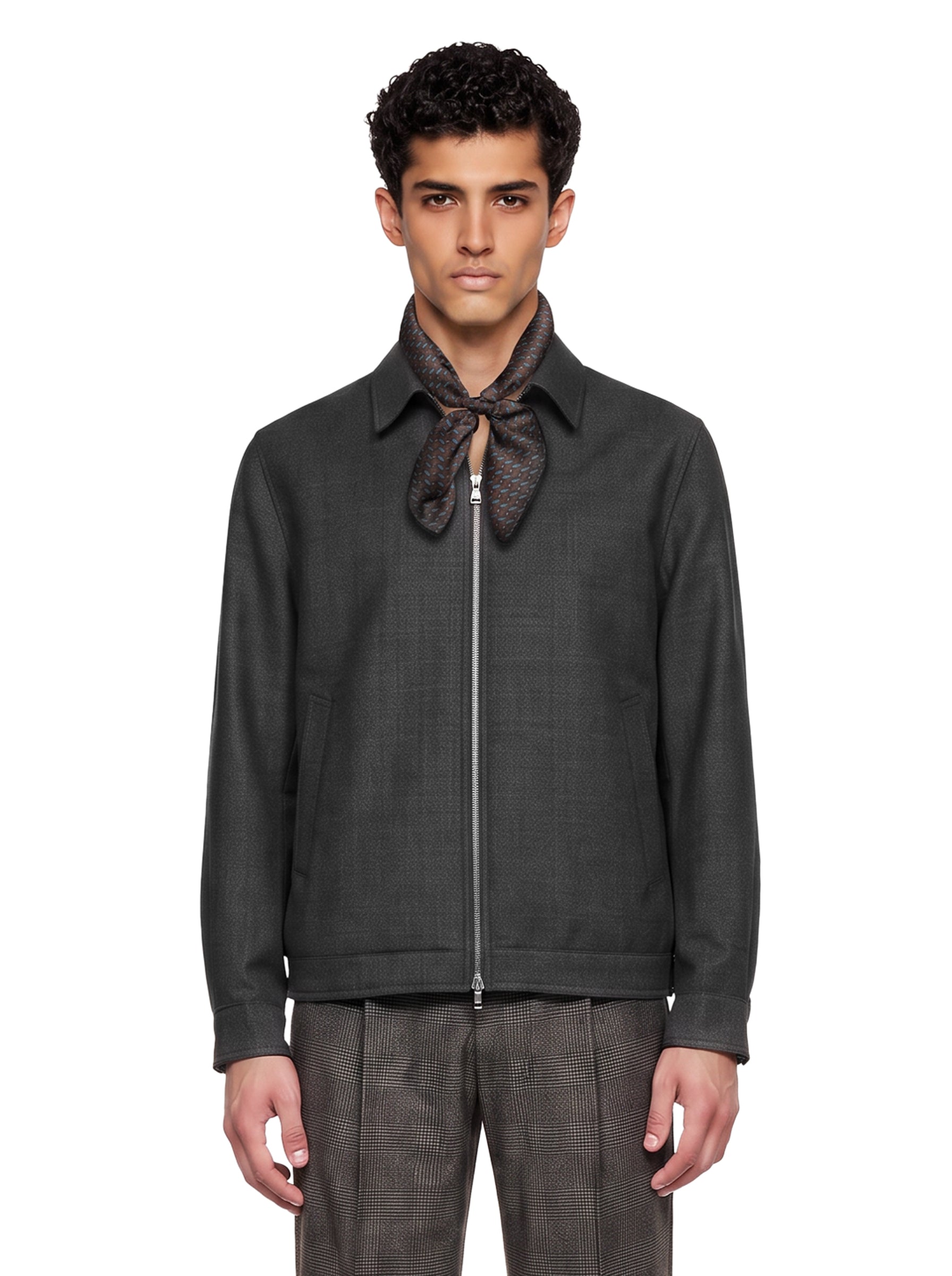 Giacca Bill con zip in grigio 