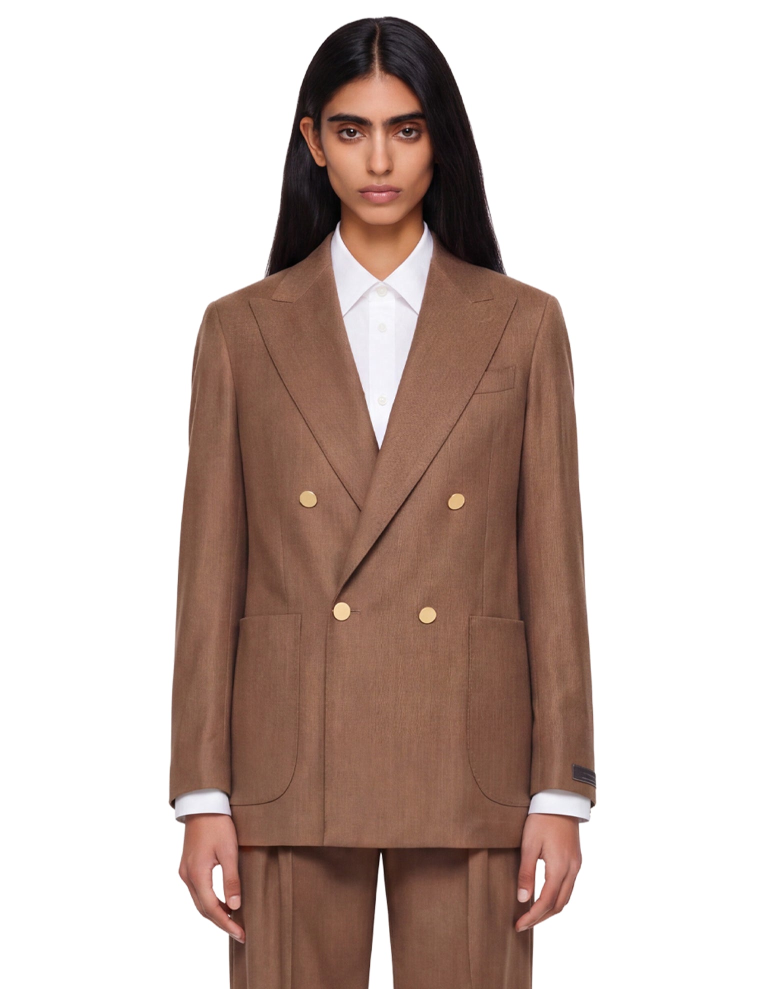 Giacca doppiopetto Blanchette in marrone 