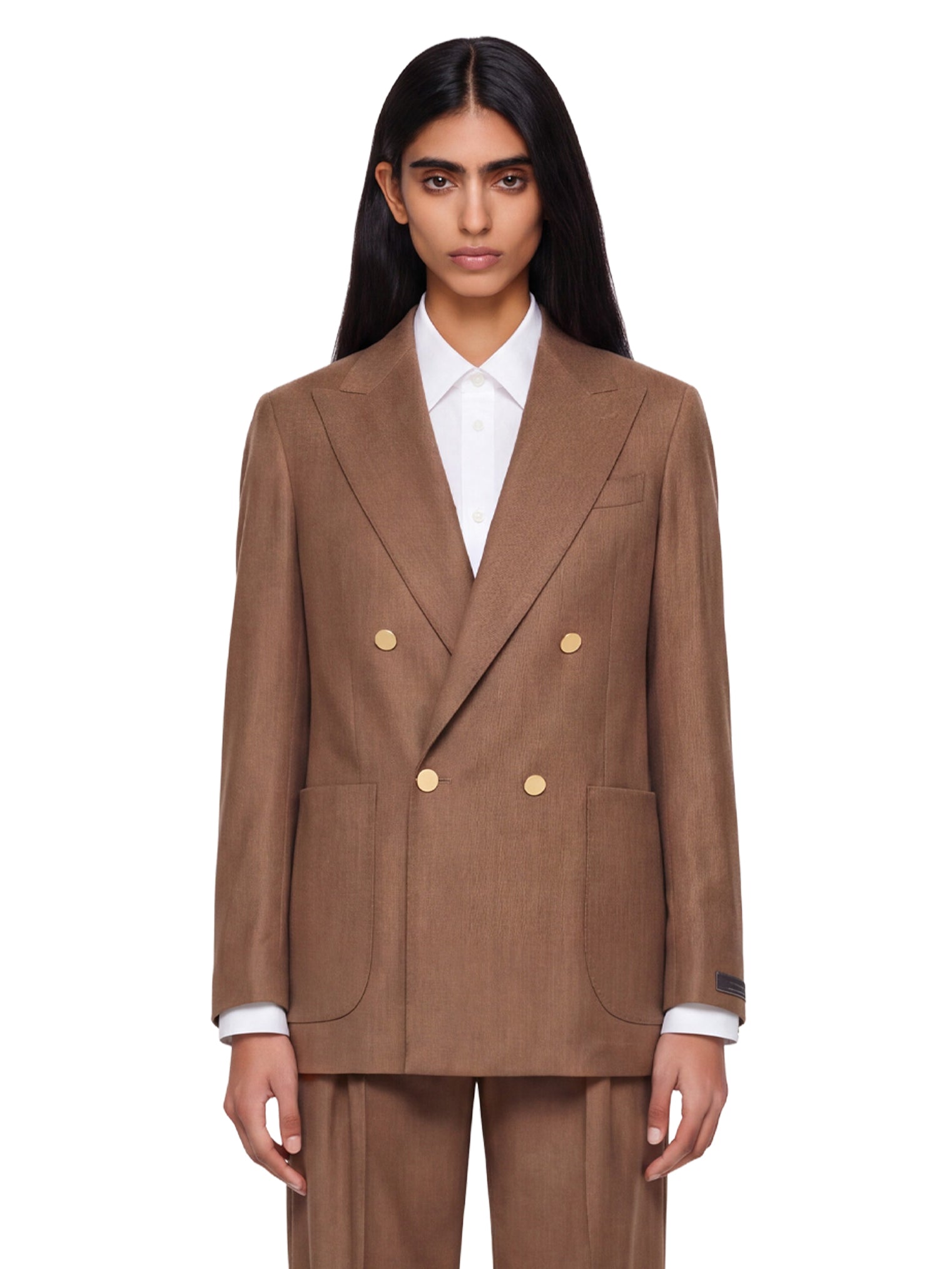 Giacca doppiopetto Blanchette in marrone 