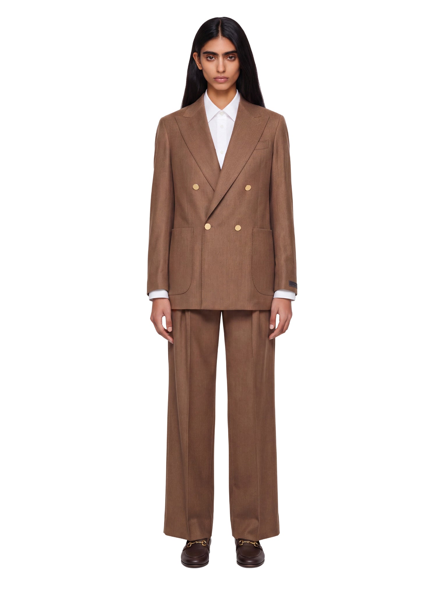 Giacca doppiopetto Blanchette in marrone 