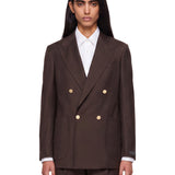Giacca doppiopetto Blanchette in marrone 