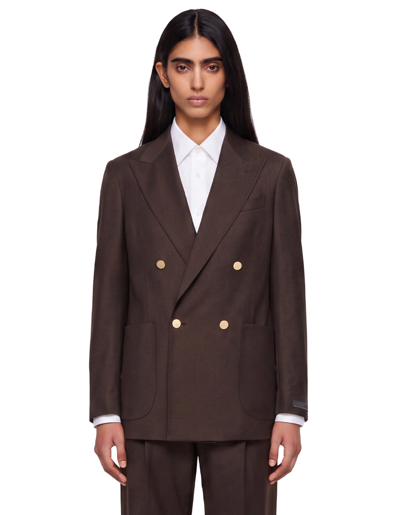 Giacca doppiopetto Blanchette in marrone 