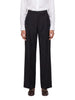 Pantaloni a vita alta con risvolti in nero