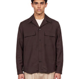 Giacca camicia John in marrone 