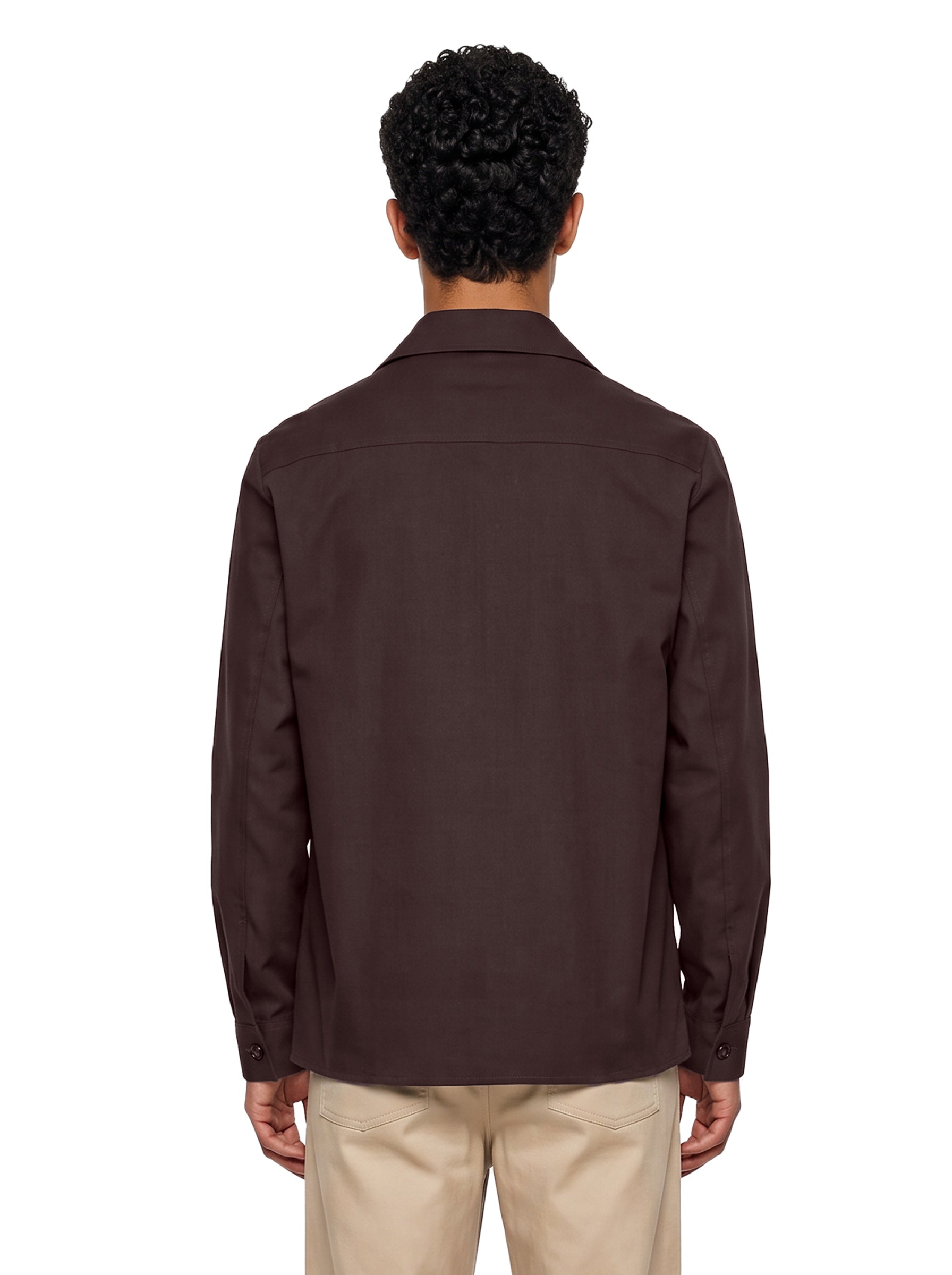 Giacca camicia John in marrone 