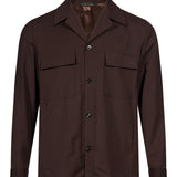 Giacca camicia John in marrone 