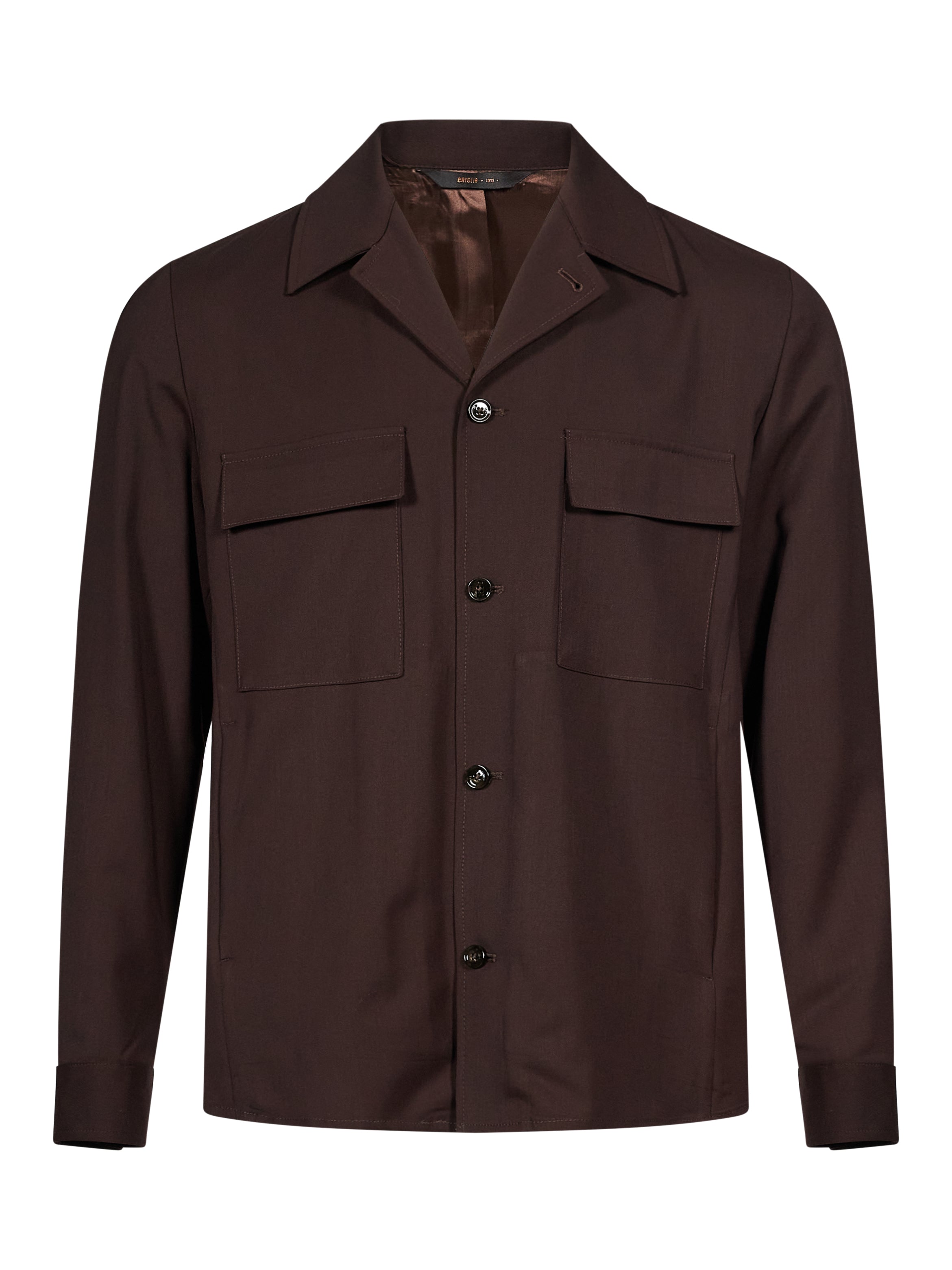Giacca camicia John in marrone 