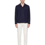 Giacca-camicia con tasche John in blu 