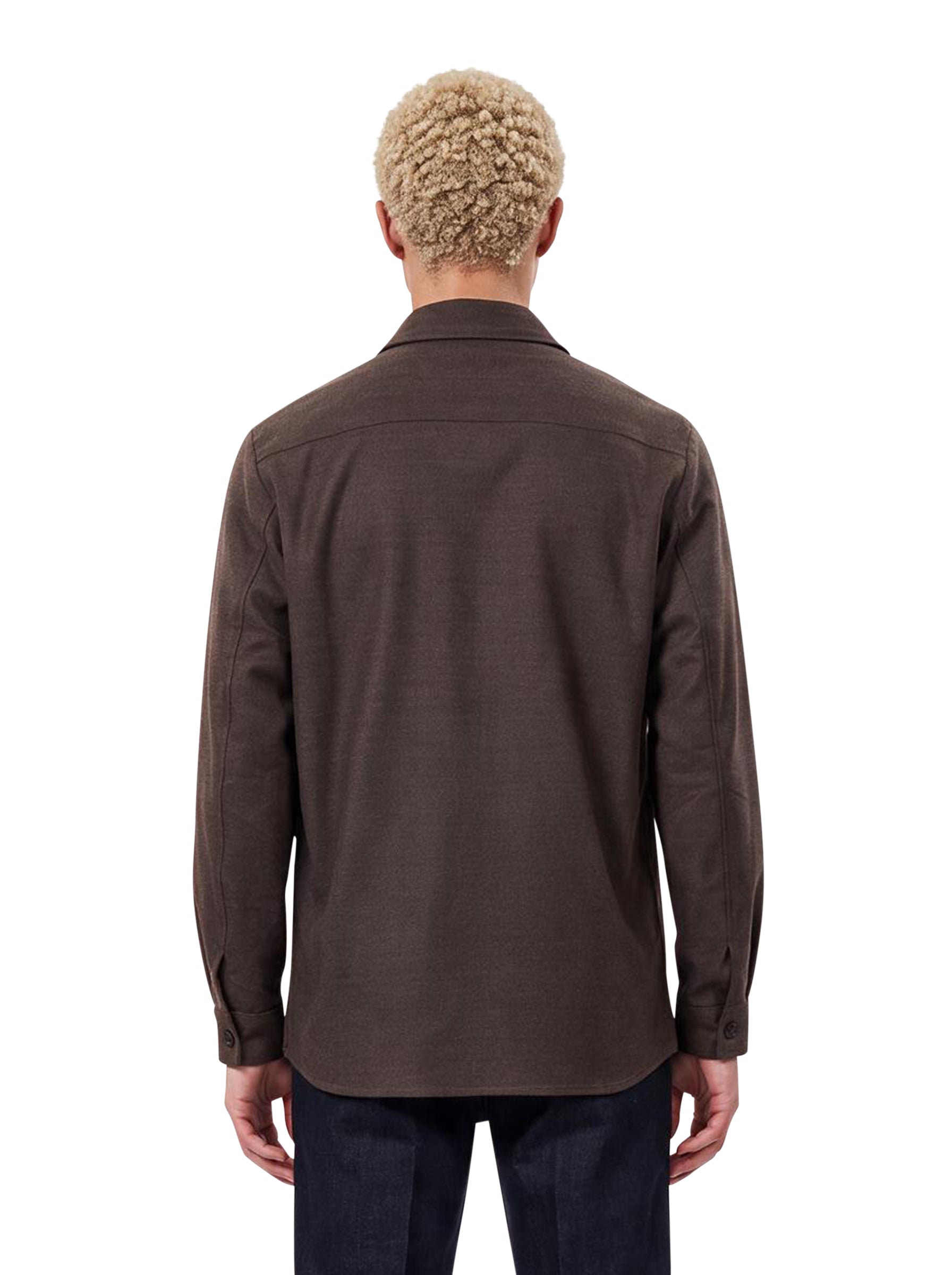 Giacca-camicia John con tasche in marrone 