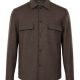 Giacca-camicia John con tasche in marrone 