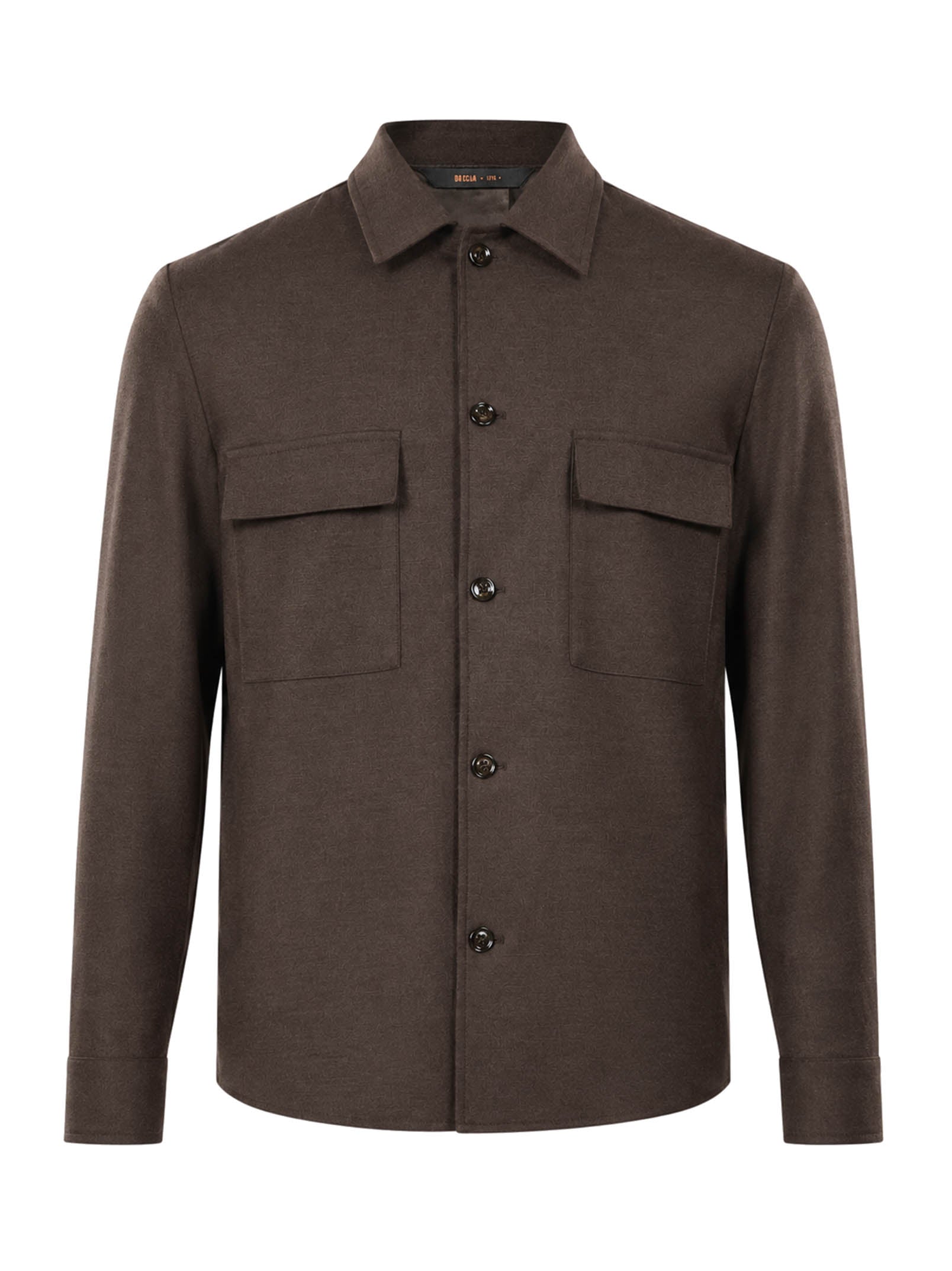 Giacca-camicia John con tasche in marrone 