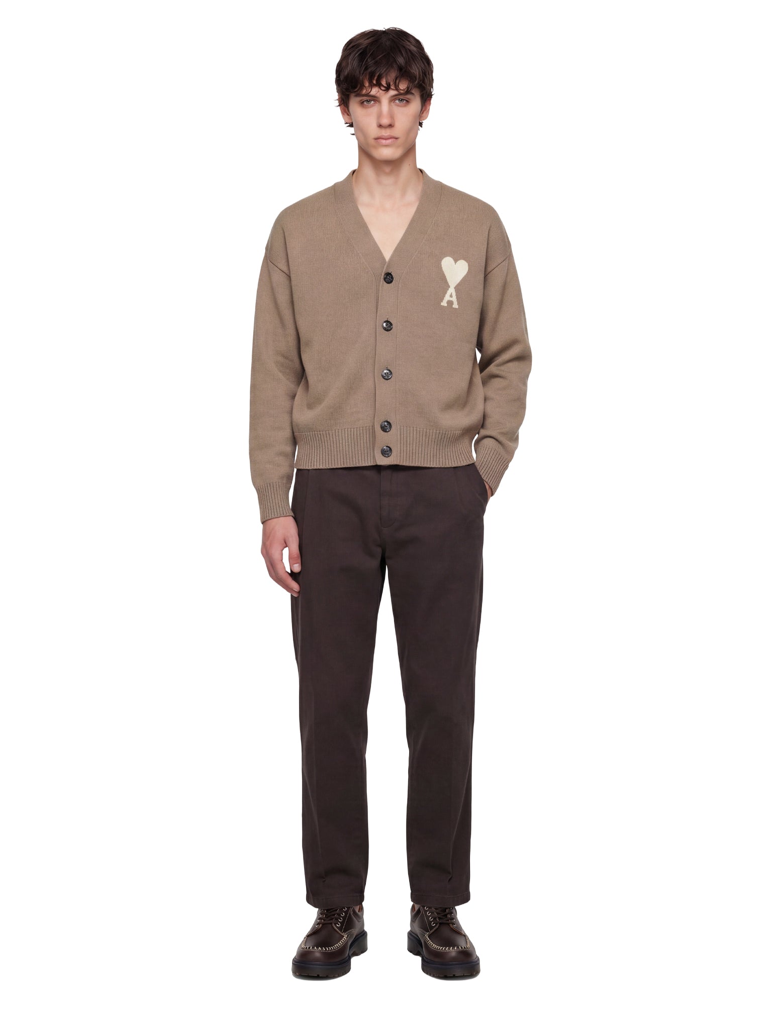 Pantaloni a gamba dritta in marrone 