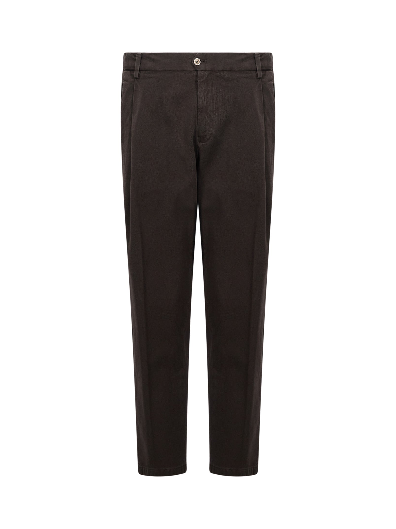 Pantaloni a gamba dritta in marrone 