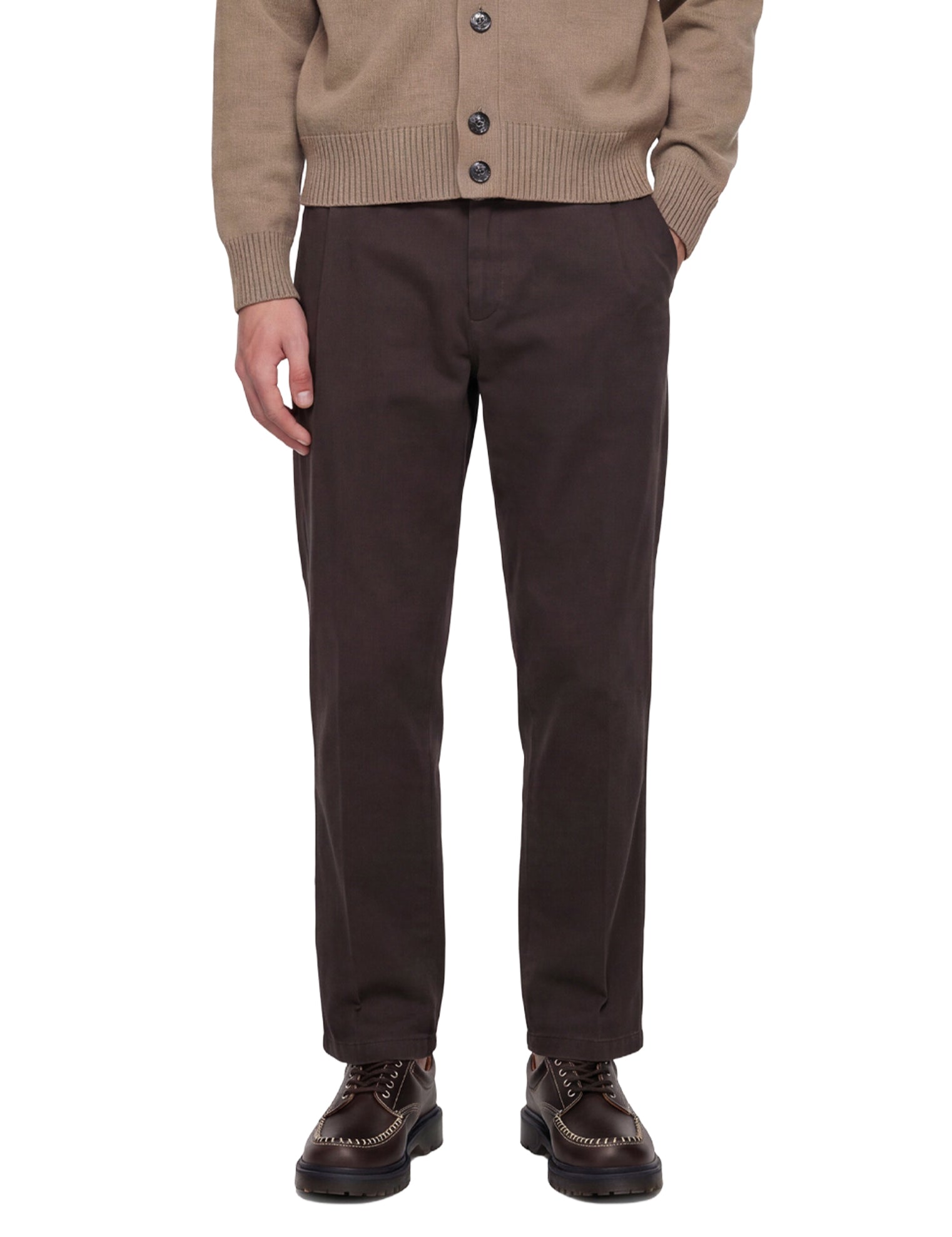 Pantaloni a gamba dritta in marrone 