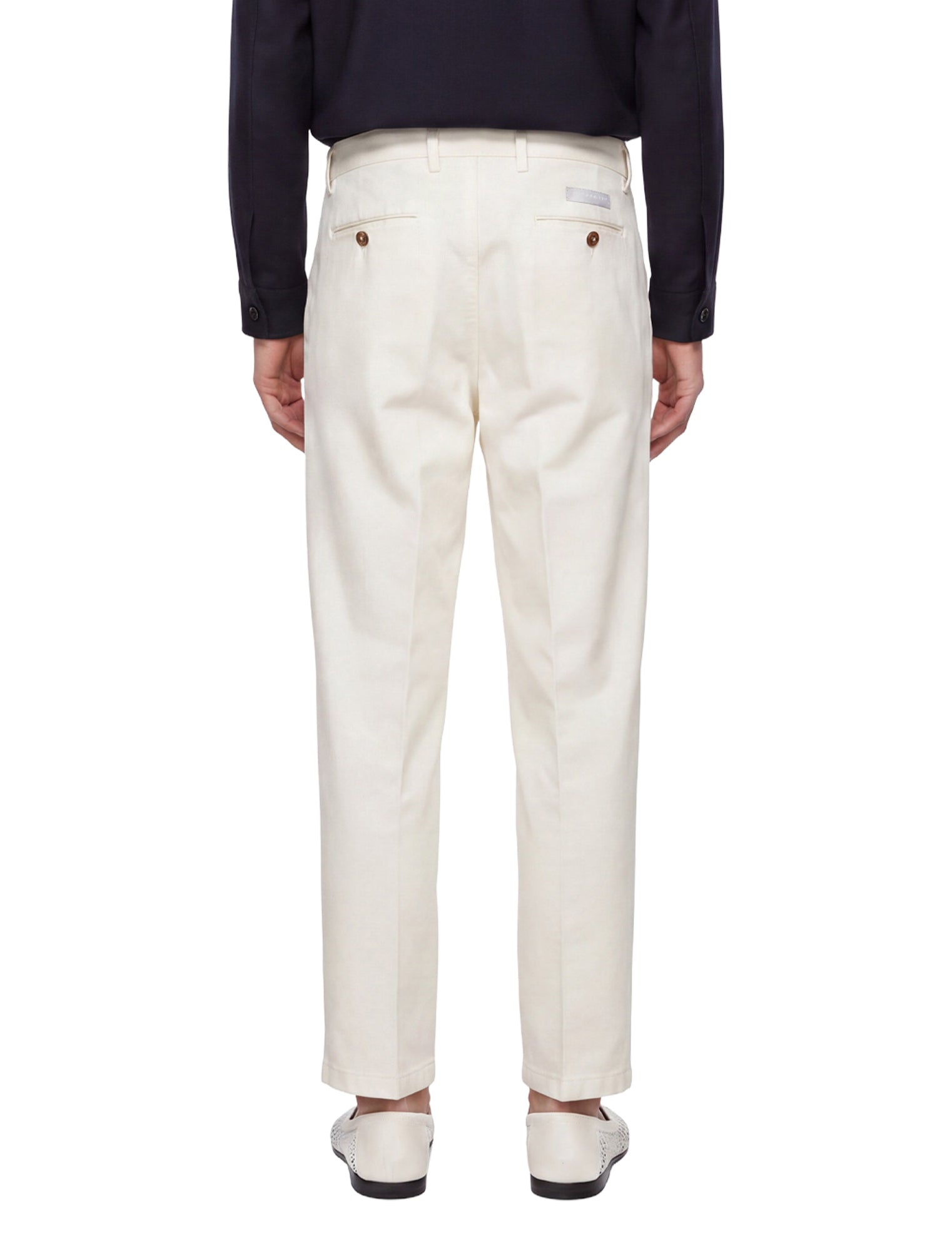 Pantaloni a gamba dritta in bianco 