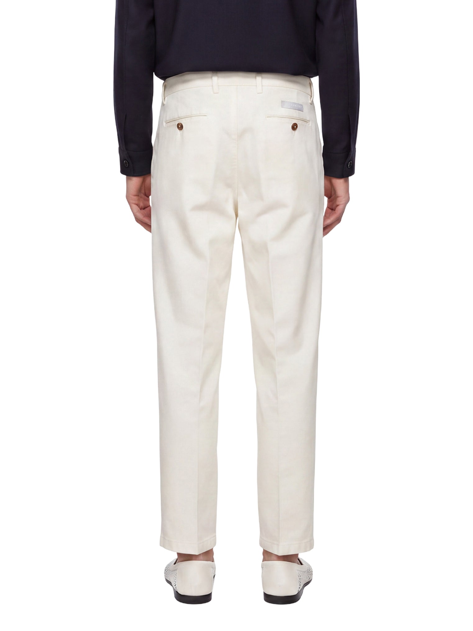 Pantaloni a gamba dritta in bianco 