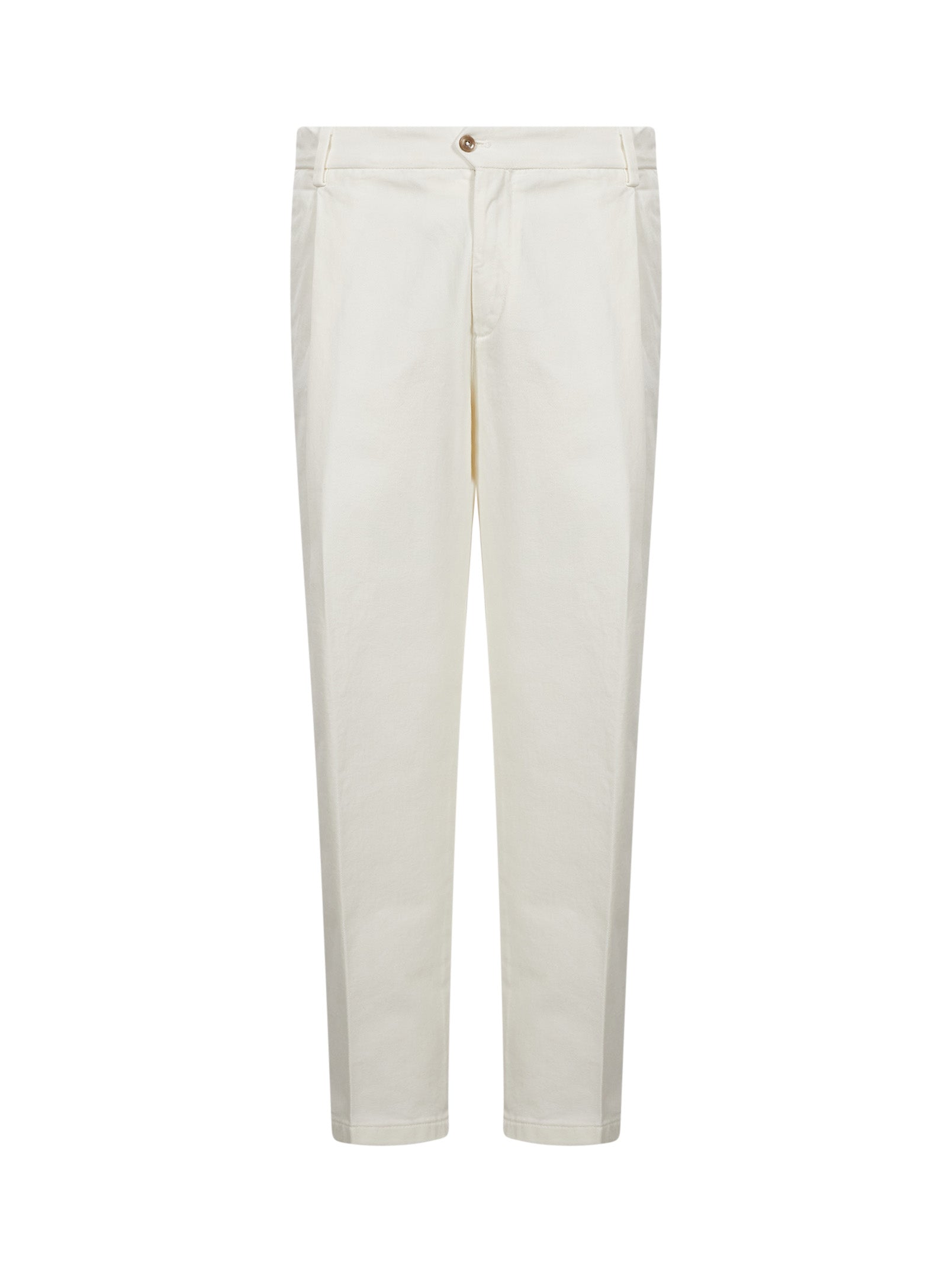 Pantaloni a gamba dritta in bianco 