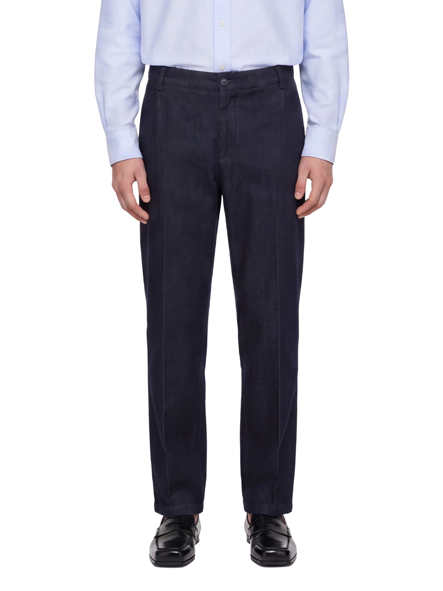 Pantaloni a gamba dritta in blu 