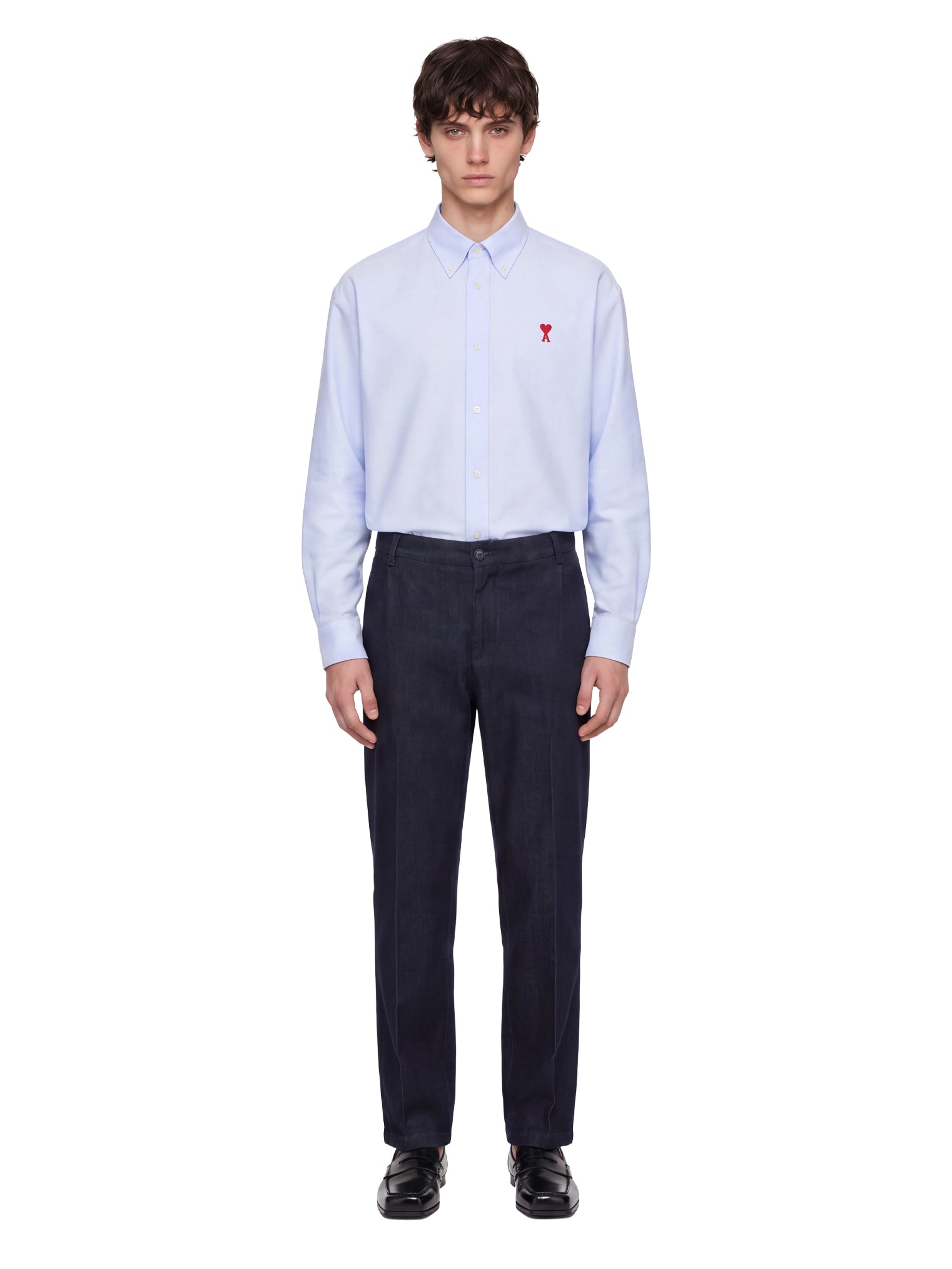 Pantaloni a gamba dritta in blu 