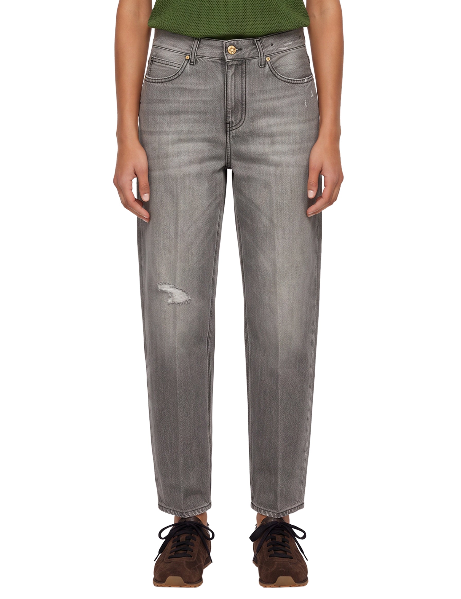Jeans a gamba dritta Paris in grigio 