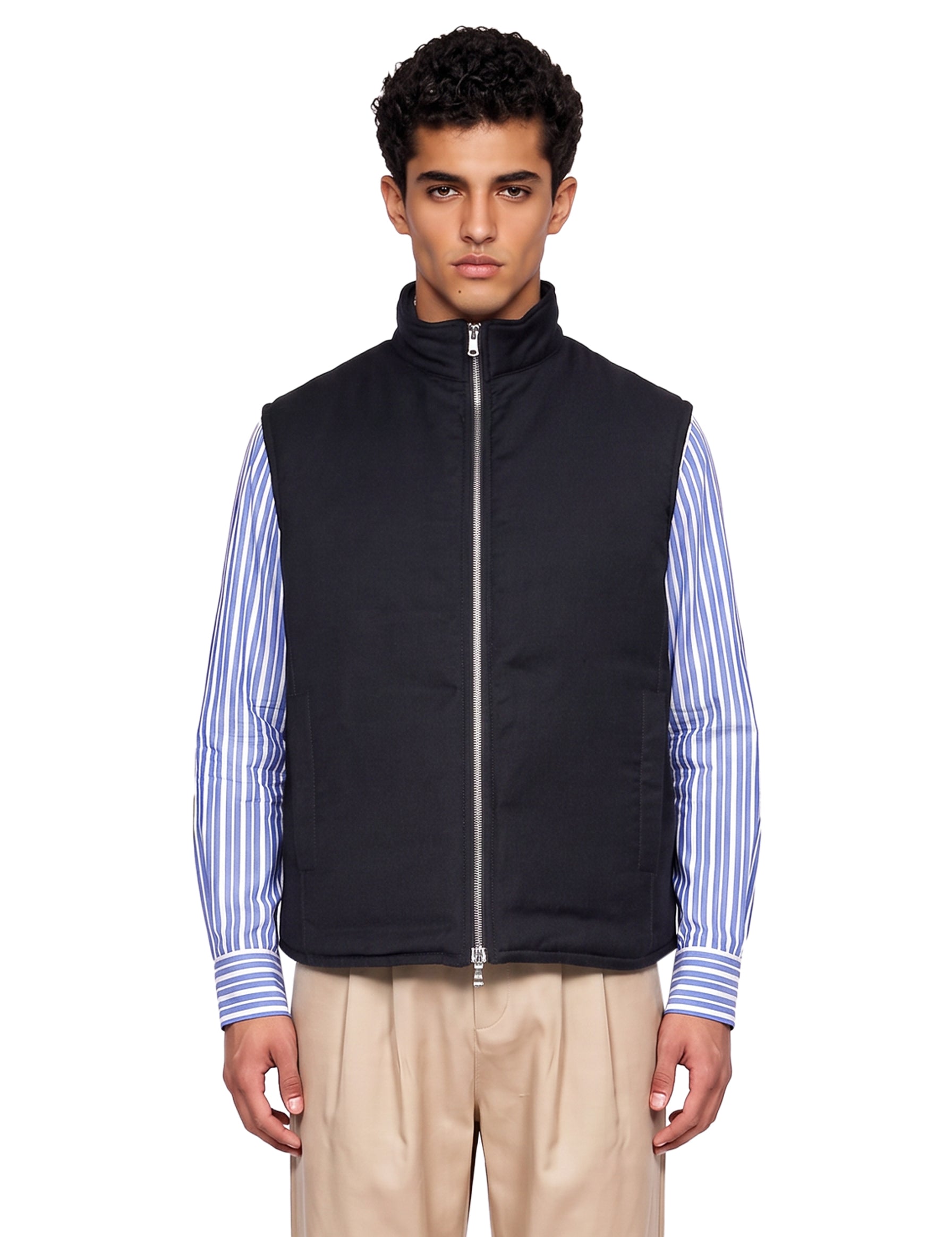Gilet smanicato Parker in blu 