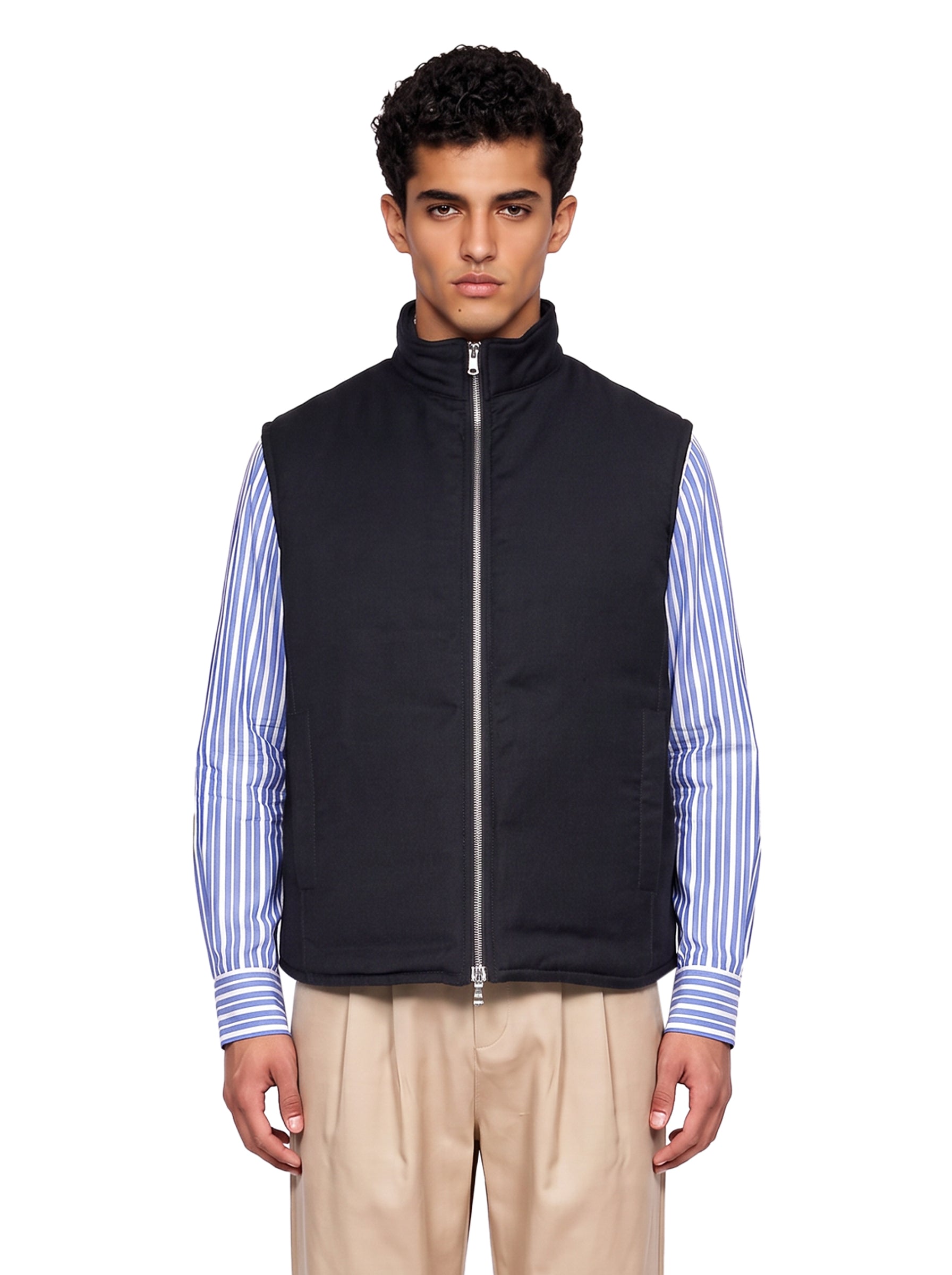 Gilet smanicato Parker in blu 