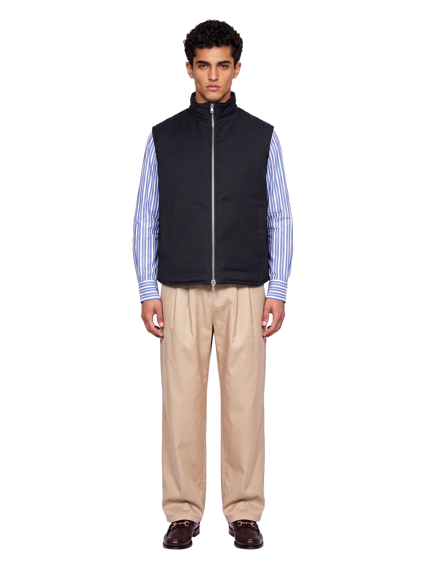 Gilet smanicato Parker in blu 