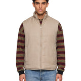 Gilet smanicato Parker in beige 