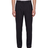 Pantaloni con pieghe frontali in nero 