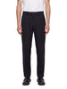 Front pleat trousers in black