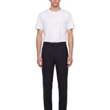 Pantaloni con pieghe frontali in nero 