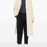 Pantaloni con pieghe frontali in blu 