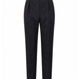 Pantaloni con pieghe frontali in blu 
