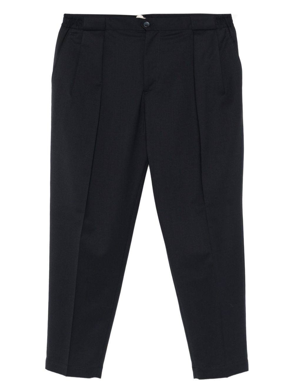 Pantaloni con pieghe frontali in blu 