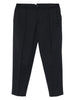 Pantaloni con pieghe frontali in blu