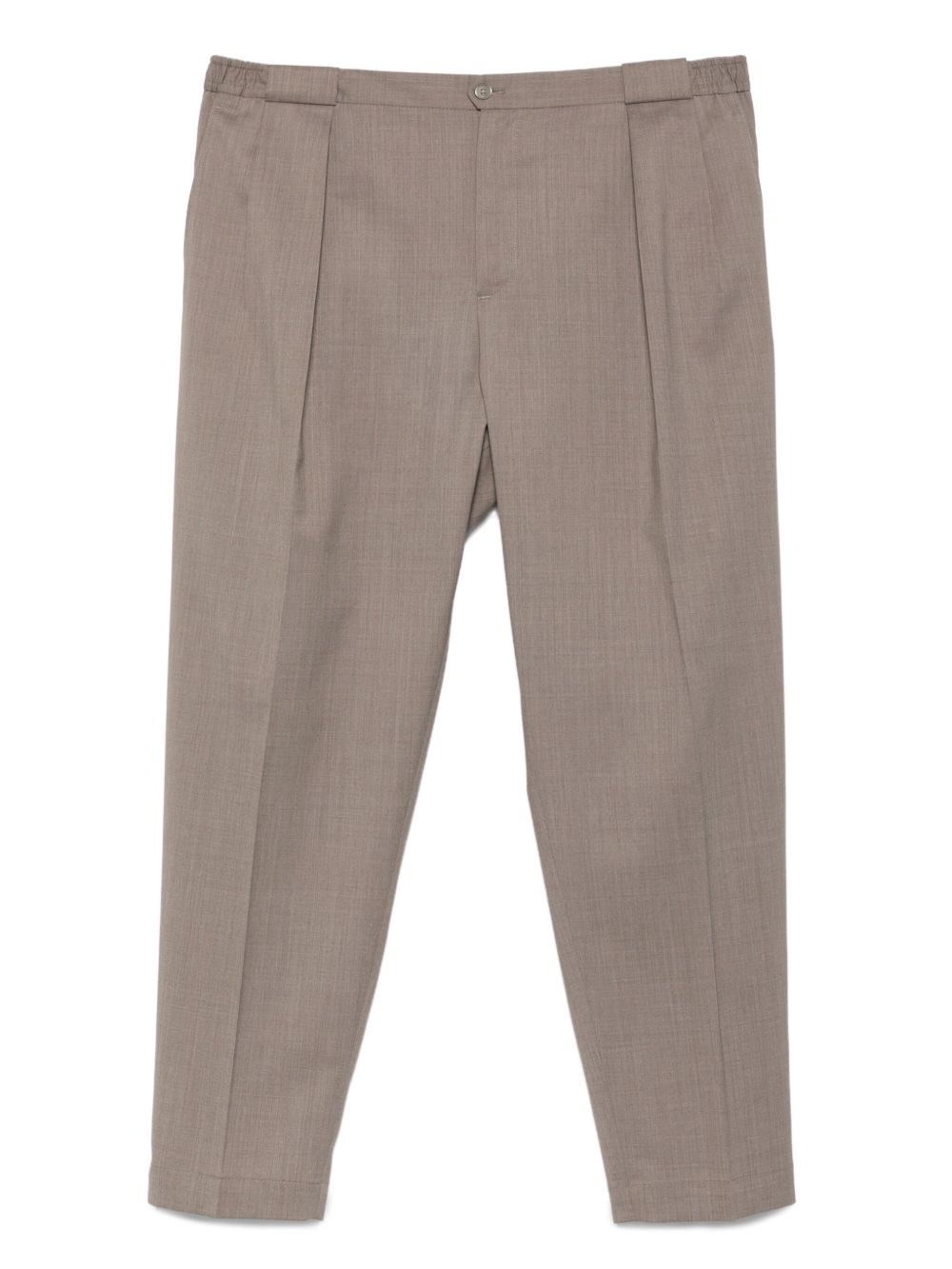 Pantaloni con pieghe frontali in grigio 