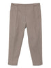 Pantaloni con pieghe frontali in grigio