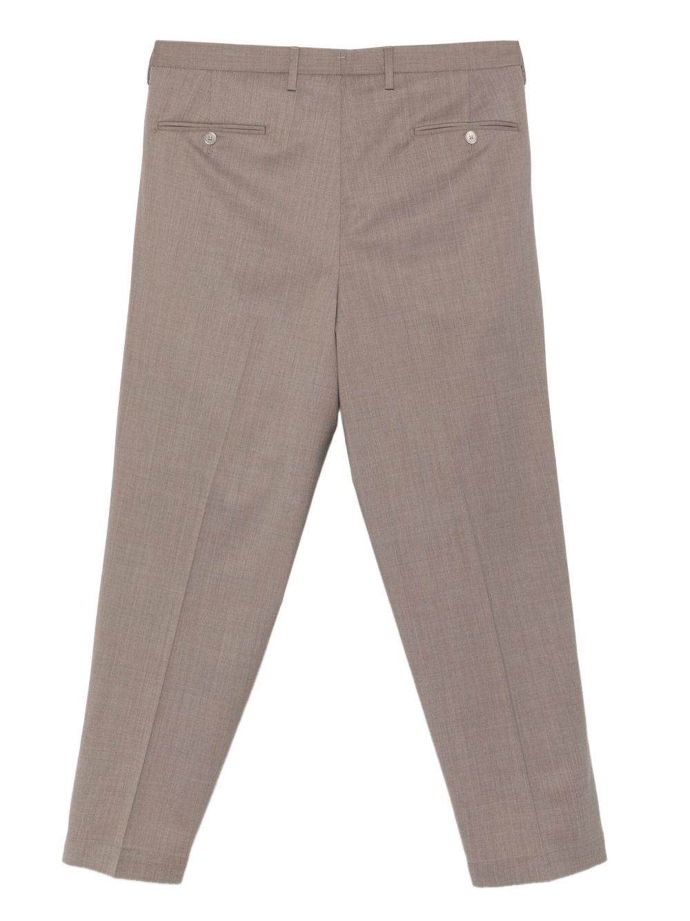 Pantaloni con pieghe frontali in grigio 
