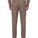 Pantaloni con pieghe frontali in grigio 