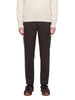 Brown pleated front trousers