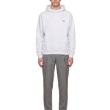 Pantaloni con pieghe frontali in grigio 