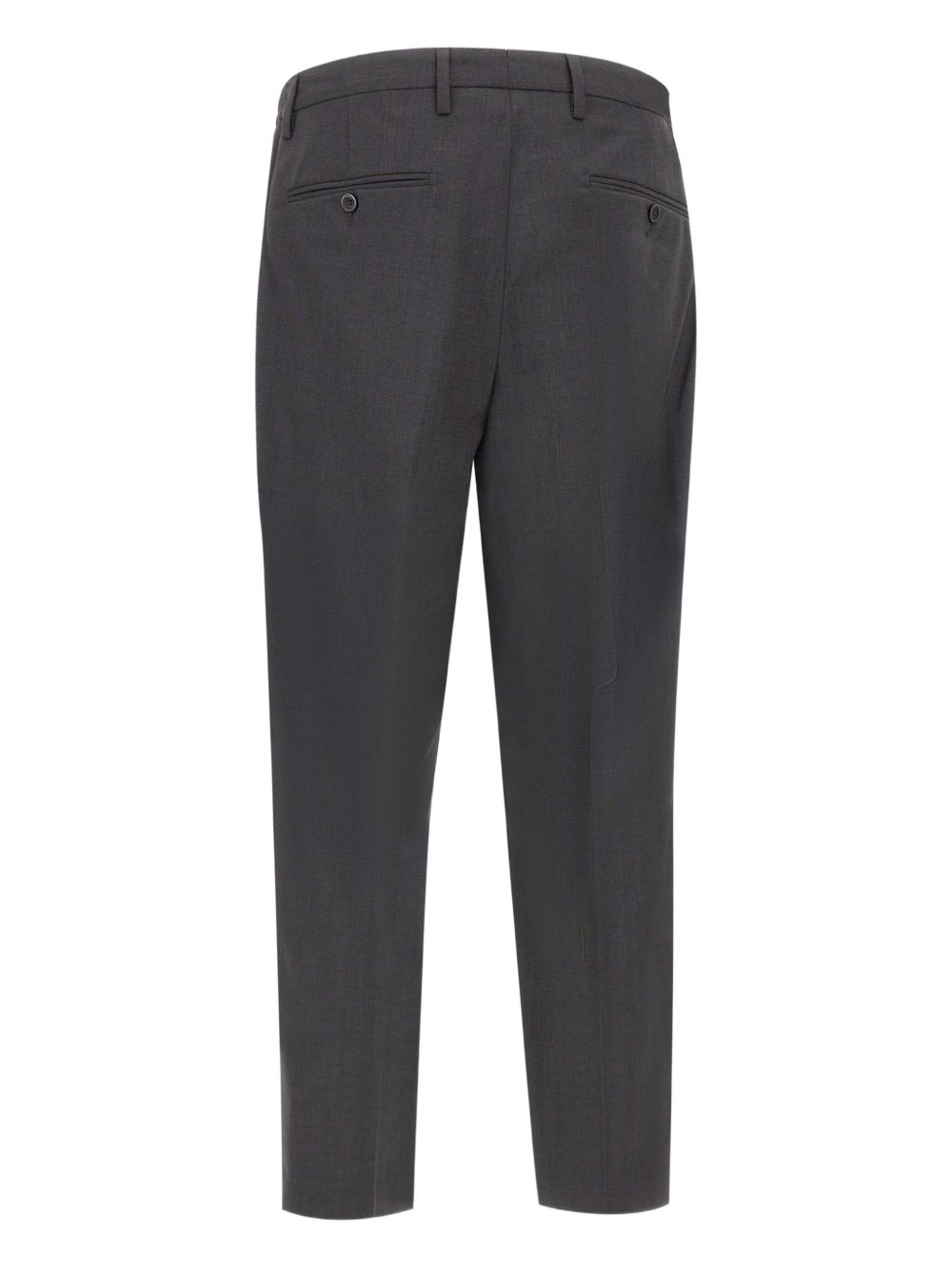 Pantaloni con pieghe frontali in grigio scuro 