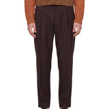 Pantaloni a gamba dritta in marrone 