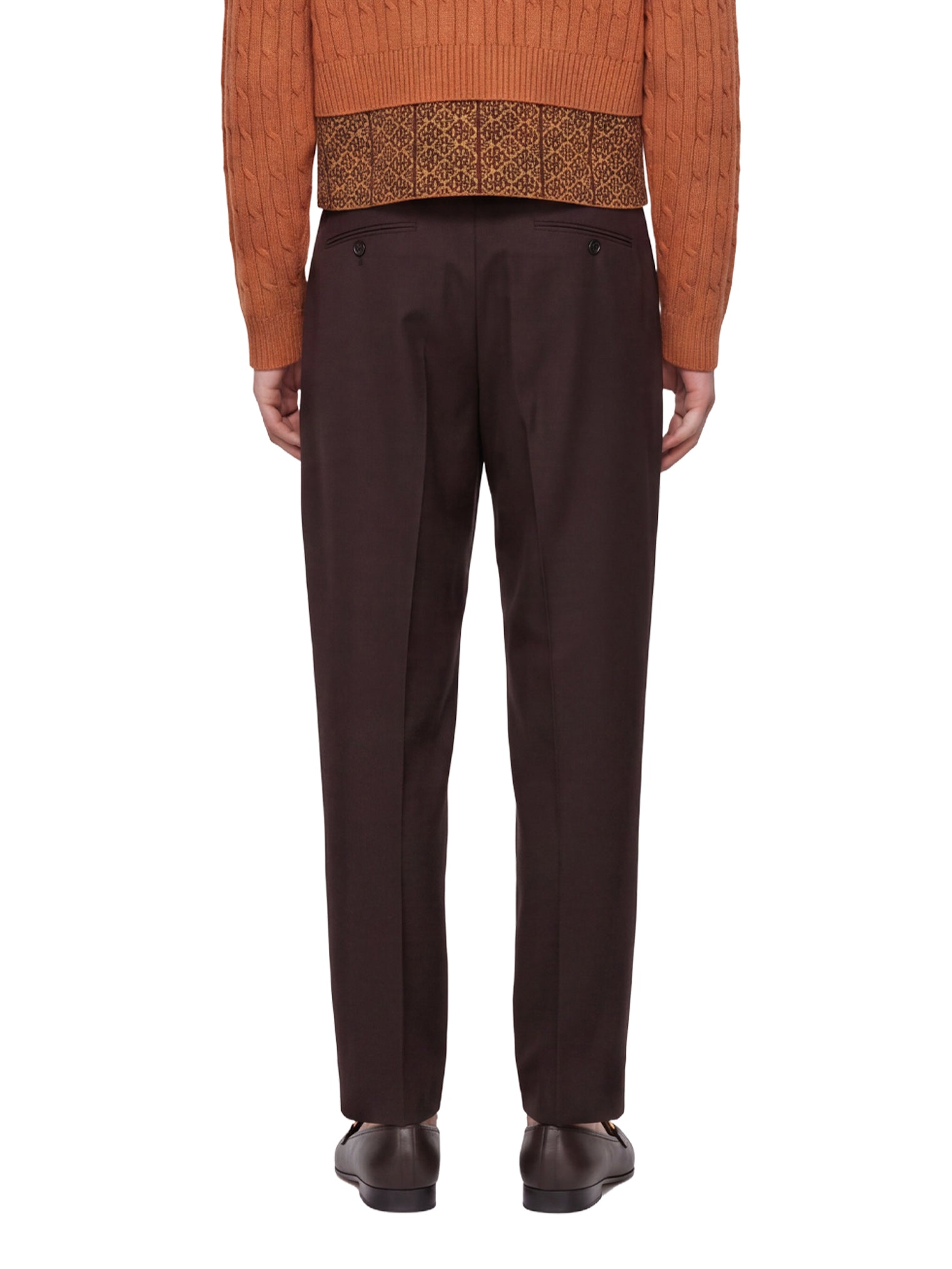 Pantaloni a gamba dritta in marrone 