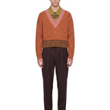 Pantaloni a gamba dritta in marrone 