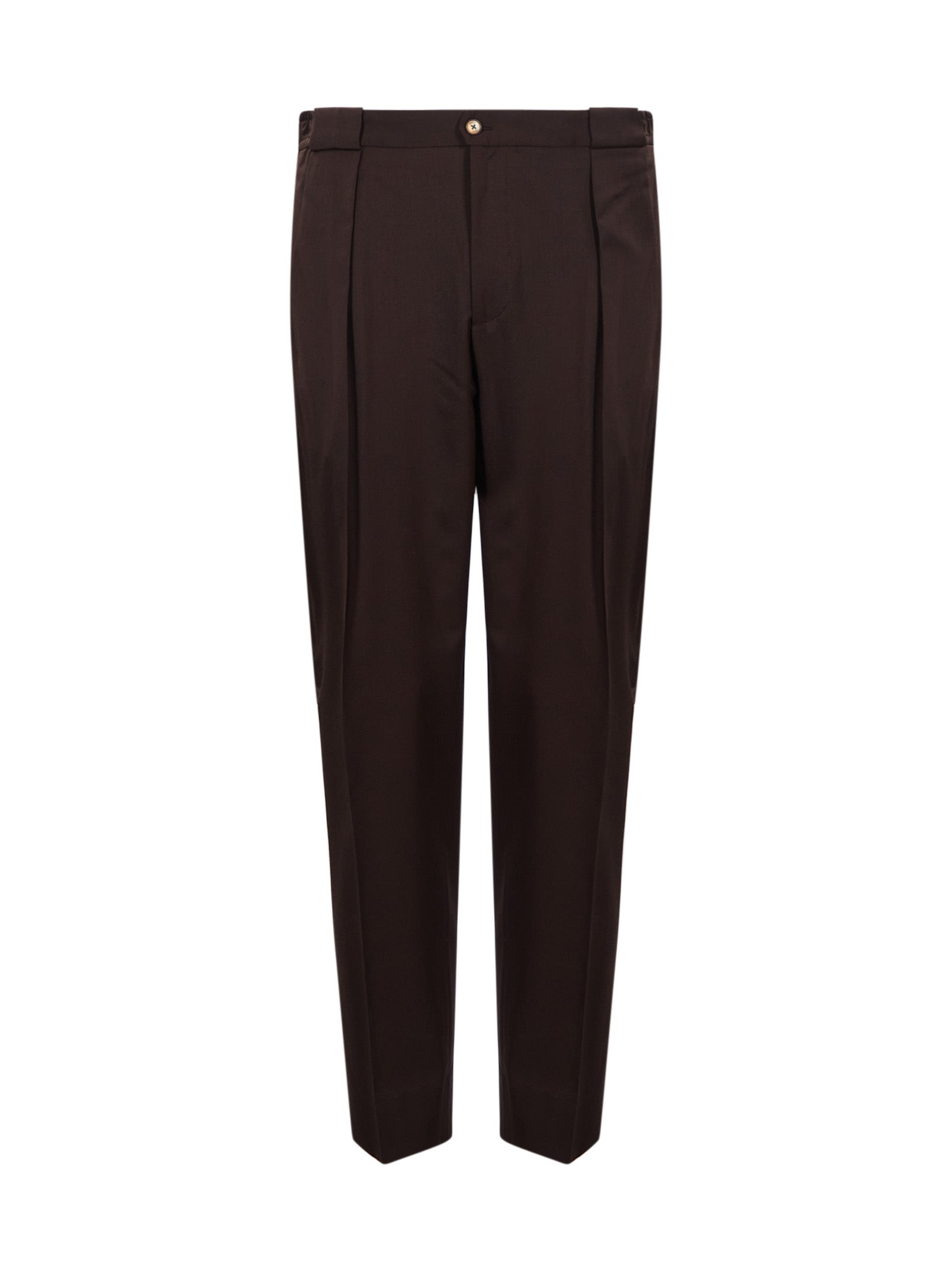 Pantaloni a gamba dritta in marrone 