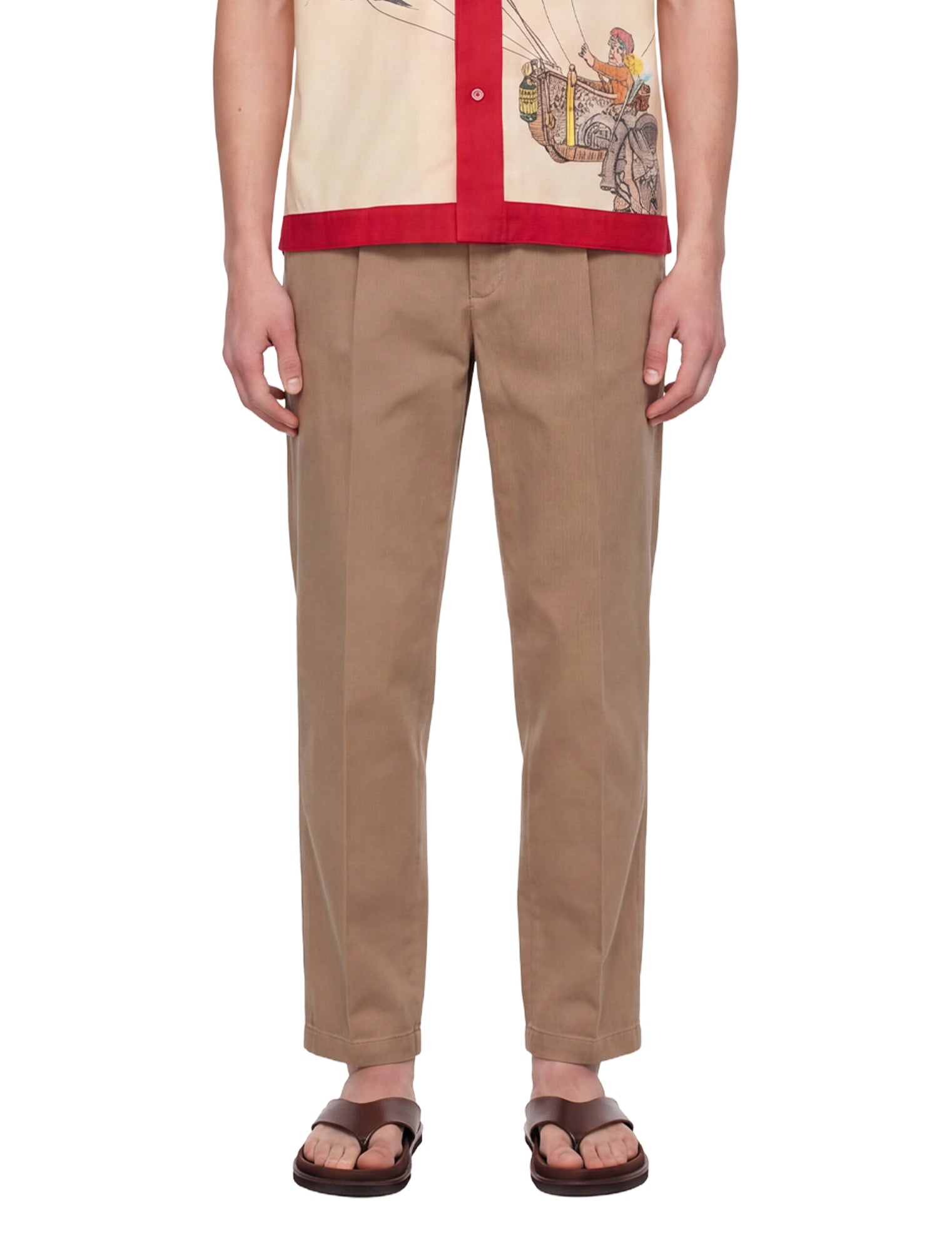 Pantaloni a gamba dritta in marrone 
