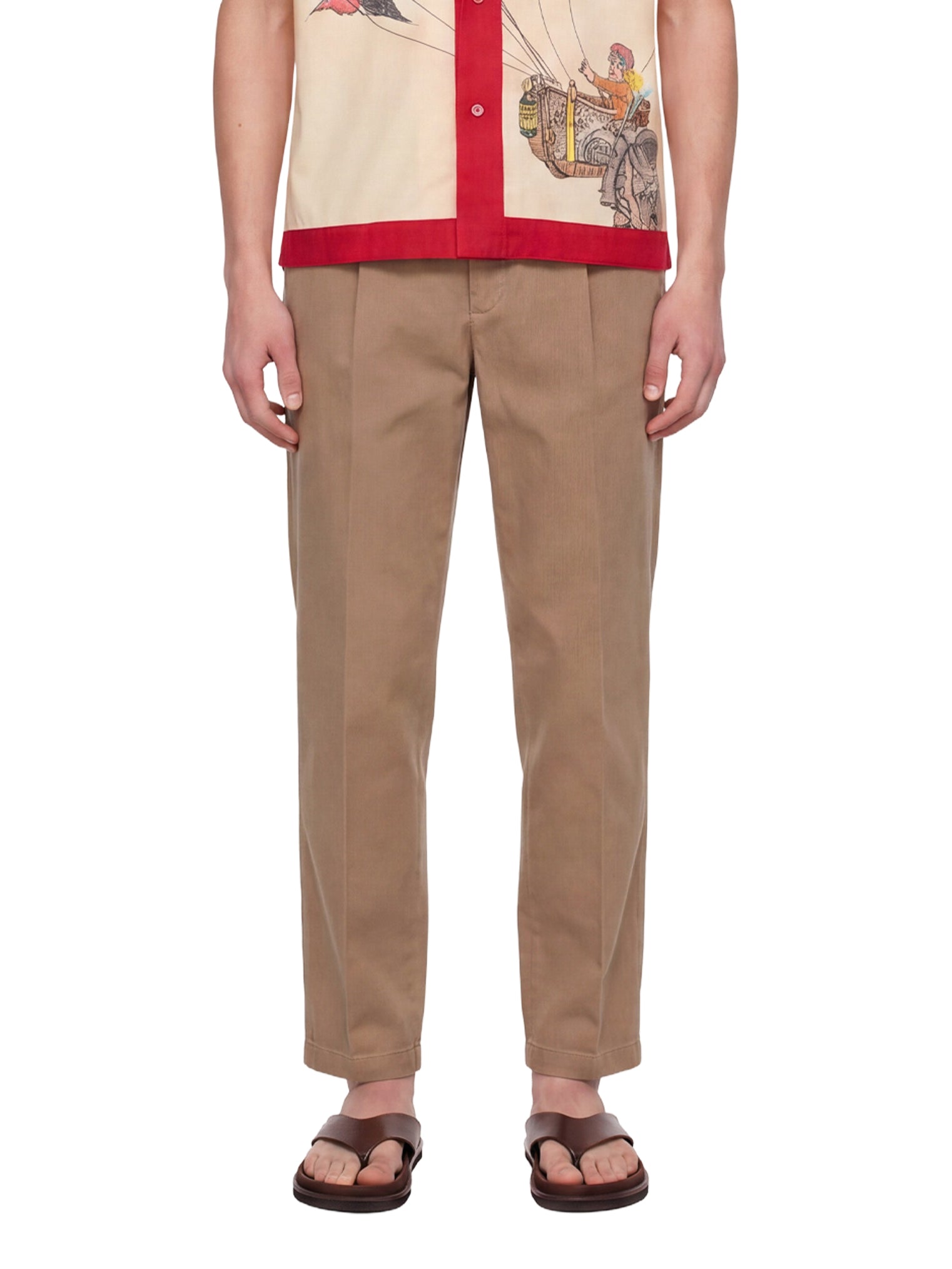 Pantaloni a gamba dritta in marrone 